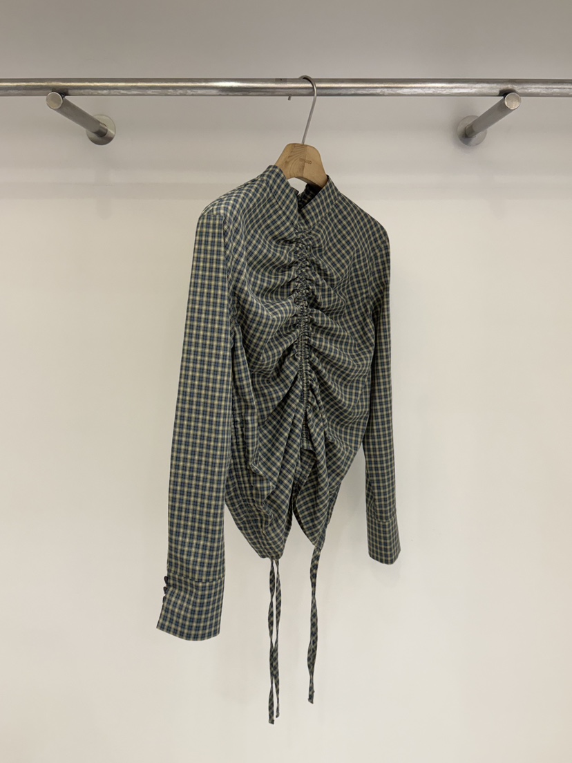 TOOGOOD東大門實拍女士新品人氣職業時尚襯衫蕾絲衫格子褶皺TOOGOOD襯衫/蕾絲衫圖色1