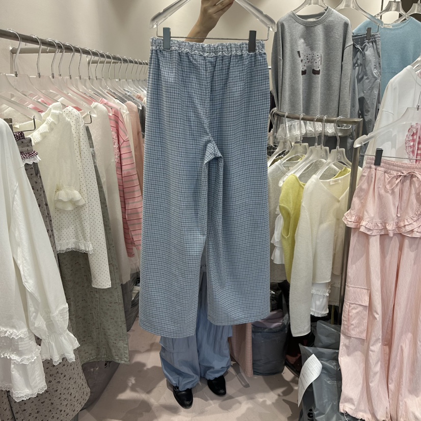 MIMME/LOOKK東大門代購女裝新品26春夏休閑休閑褲格紋豹紋MIMME/LOOKK休閑褲