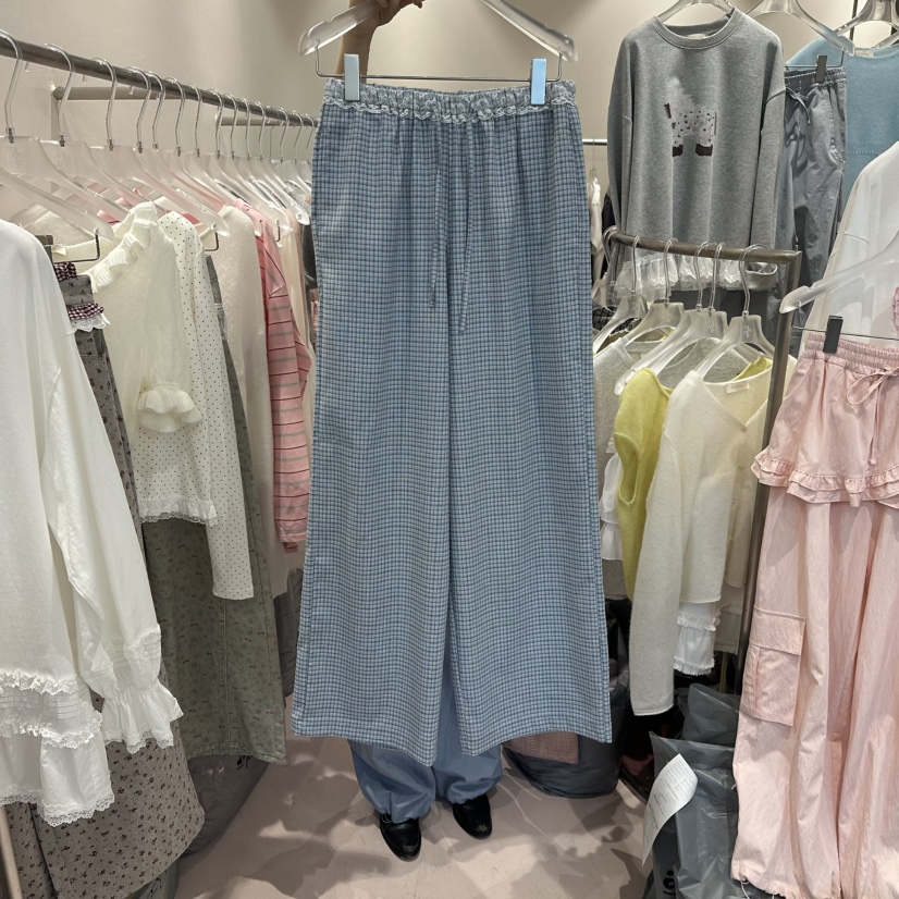 MIMME/LOOKK東大門代購女裝新品26春夏休閑休閑褲格紋豹紋MIMME/LOOKK休閑褲圖色2