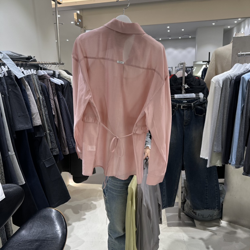 BENE韓國直郵女裝新品時尚人氣熱賣職業襯衫蕾絲衫假兩件BENE襯衫/蕾絲衫