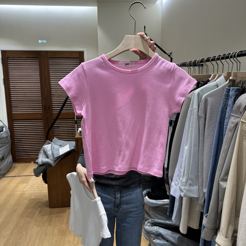 GILLI東大門直郵女裝新款26春夏休閑時尚熱賣人氣推薦T恤GILLIT恤圖色2