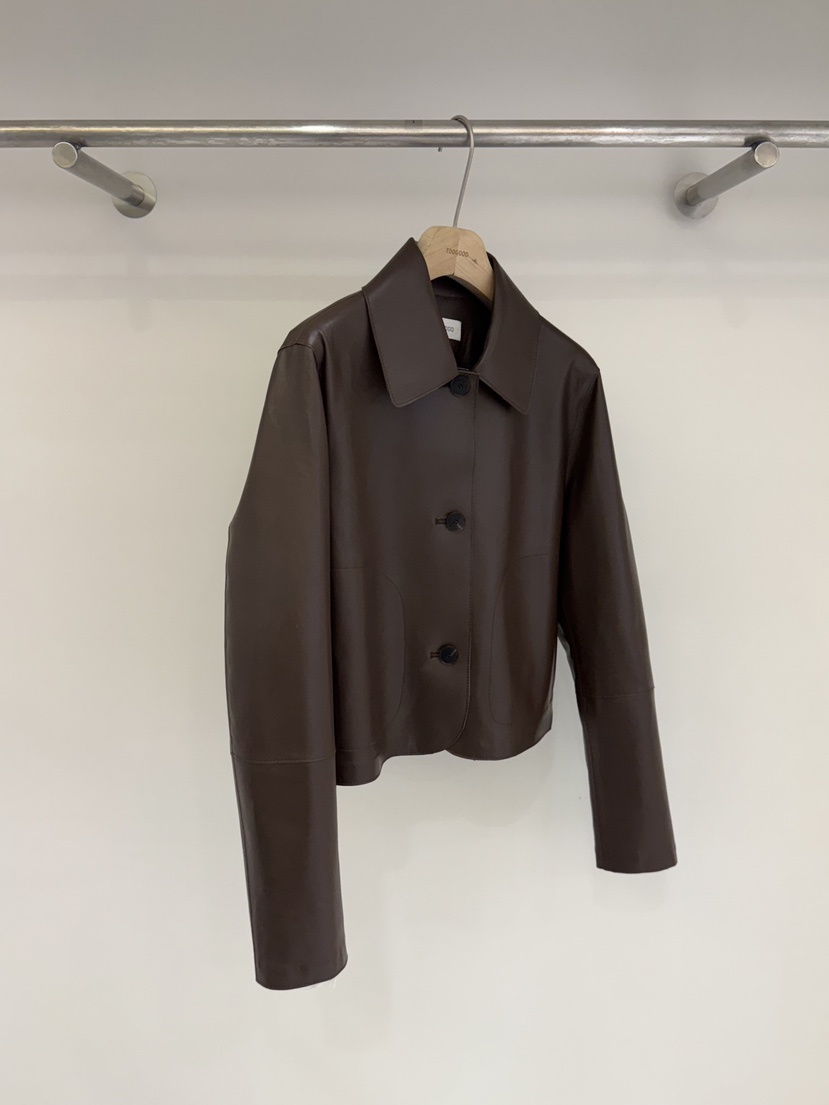 TOOGOOD韓國直郵女裝新款時尚熱賣26春夏推薦職業真品皮衣TOOGOOD皮衣圖色2棕色