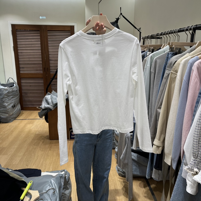 GILLI東大門代購女裝新品人氣熱賣真品休閑時尚職業長袖T恤GILLI長袖T恤