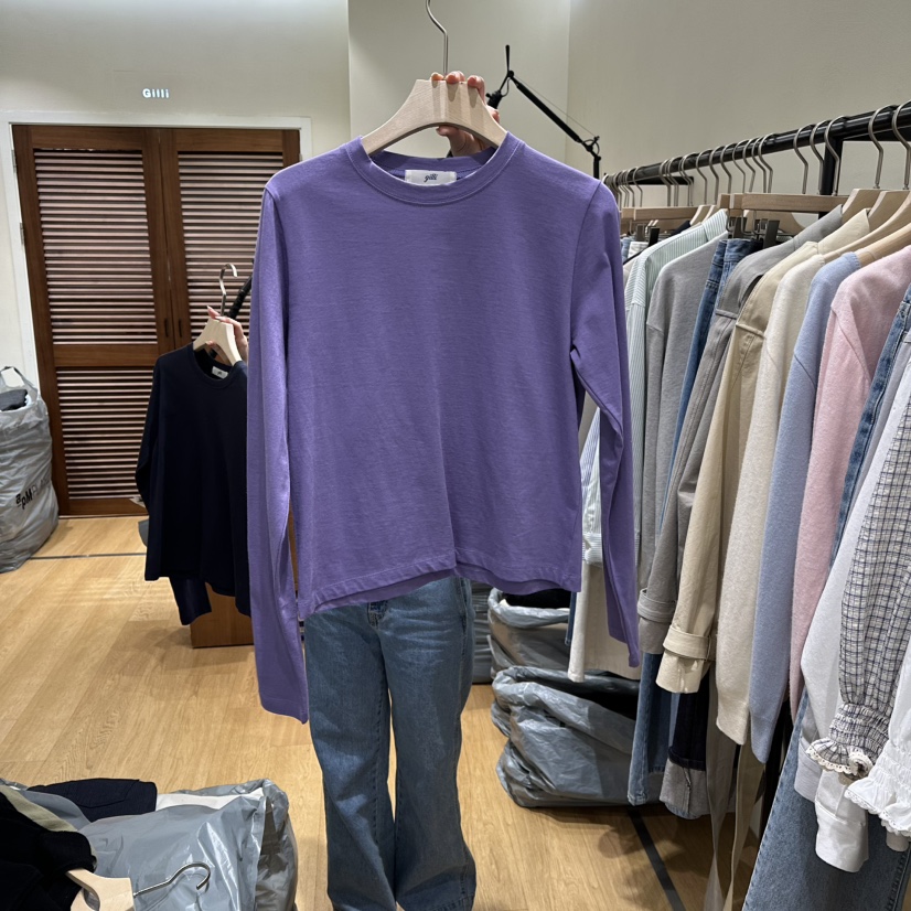 GILLI東大門代購女裝新品人氣熱賣真品休閑時尚職業長袖T恤GILLI長袖T恤圖色2