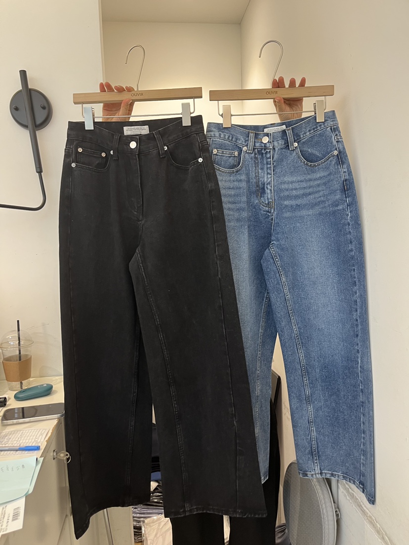 OUVIR東大門直郵女士新品人氣真品熱賣26春夏牛仔褲喇叭鏤空O.V.R/OUVIR牛仔褲