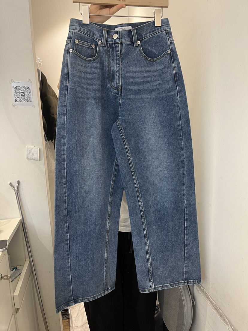 OUVIR東大門直郵女士新品人氣真品熱賣26春夏牛仔褲喇叭鏤空O.V.R/OUVIR牛仔褲圖色1