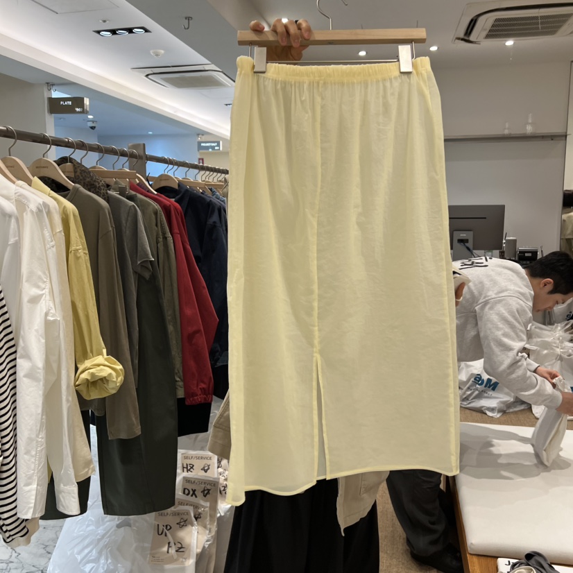 SELF SERVICE東大門實拍女士新款推薦休閑時尚職業長裙透明SELF SERVICE長裙