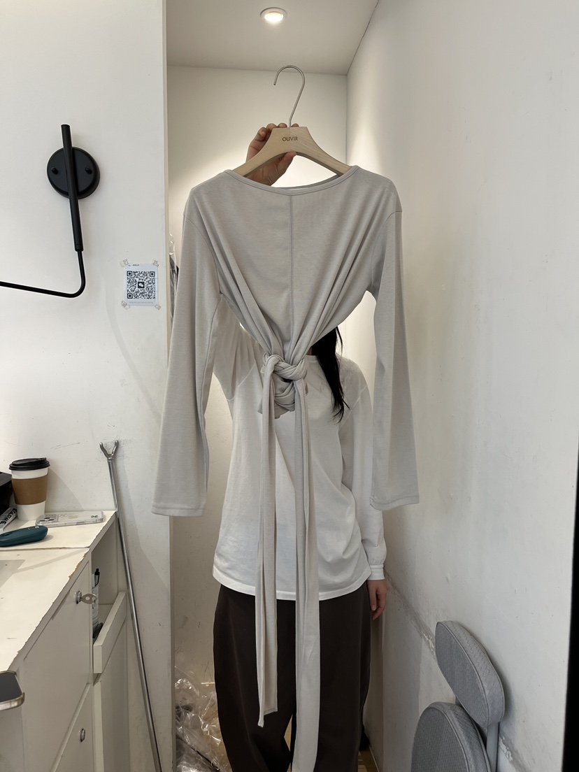 OUVIR東大門代購女裝新款職業時尚人氣休閑推薦26春夏長袖T恤O.V.R/OUVIR長袖T恤圖色1