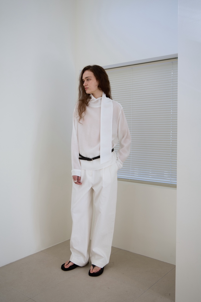 B_GARDER東大門實拍女裝新品休閑26春夏休閑褲人字紋棉質B.GARDER休閑褲