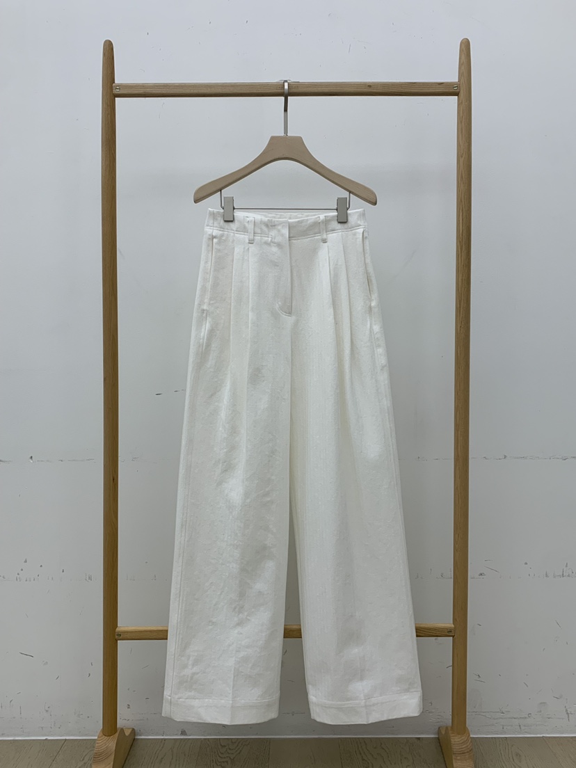 B_GARDER東大門實拍女裝新品休閑26春夏休閑褲人字紋棉質B.GARDER休閑褲圖色1