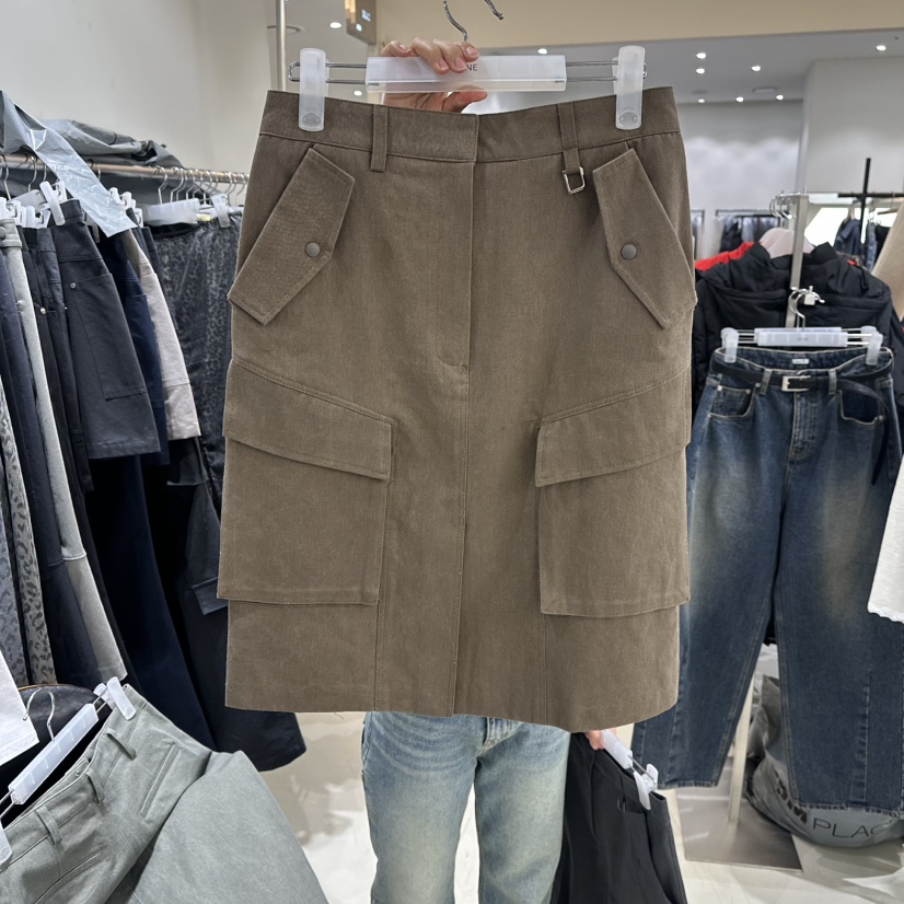BENE韓國代購女裝新品熱賣人氣休閑推薦半身裙中短裙口袋BENE半身裙/中短裙圖色1