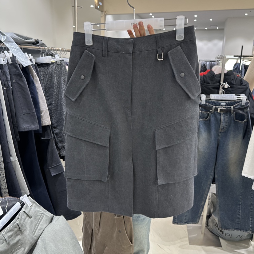 BENE韓國代購女裝新品熱賣人氣休閑推薦半身裙中短裙口袋BENE半身裙/中短裙圖色2