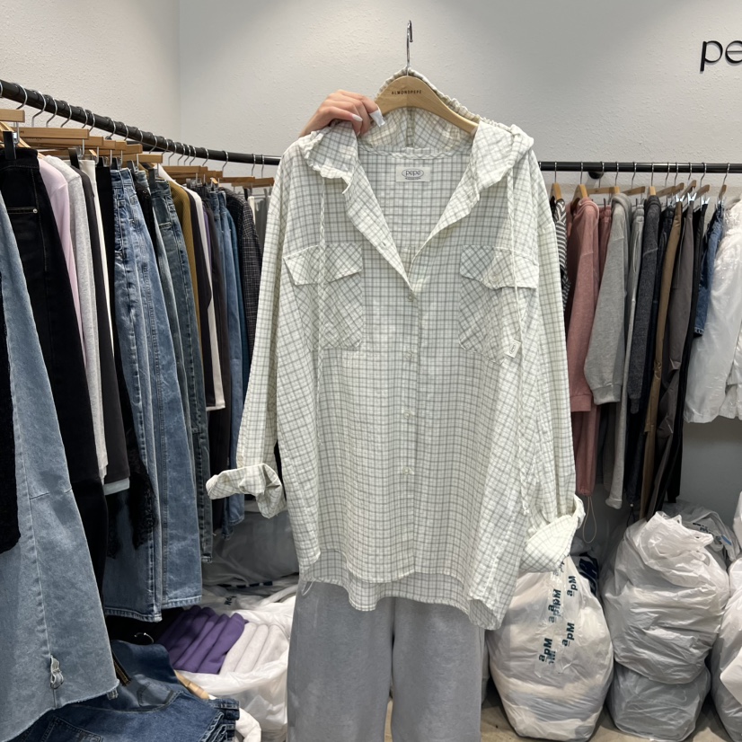 ALMOND PEPE東大門代購女士新品26春夏真品時尚襯衫蕾絲衫ALMOND PEPE襯衫/蕾絲衫圖色3