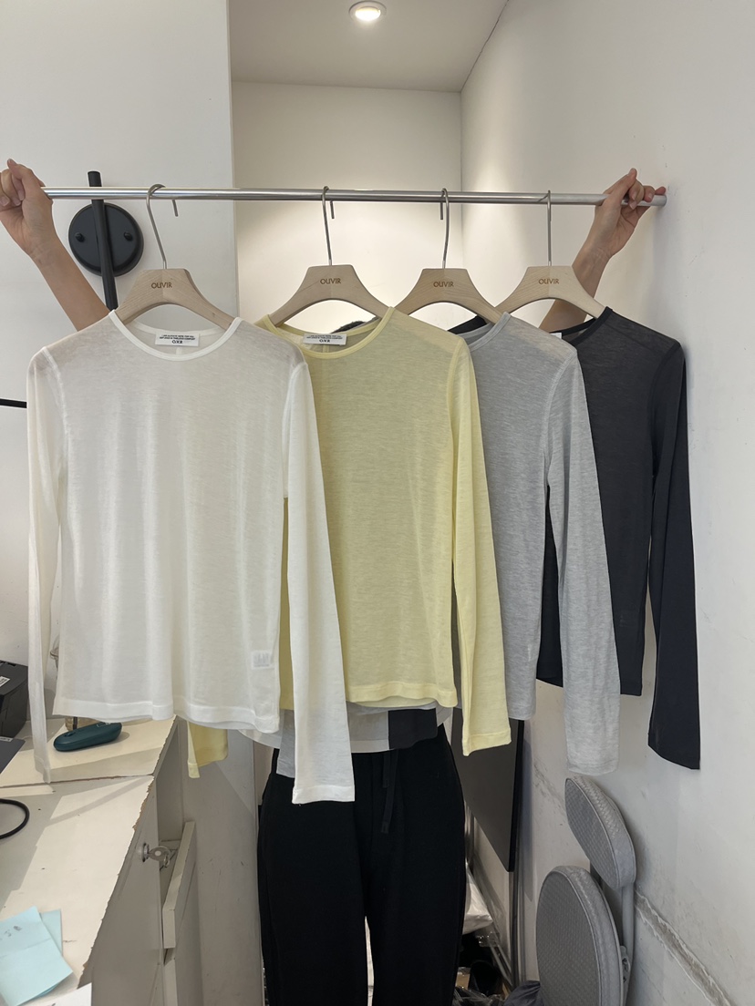 OUVIR韓國直郵女裝新款時尚熱賣職業休閑人氣真品長袖T恤O.V.R/OUVIR長袖T恤