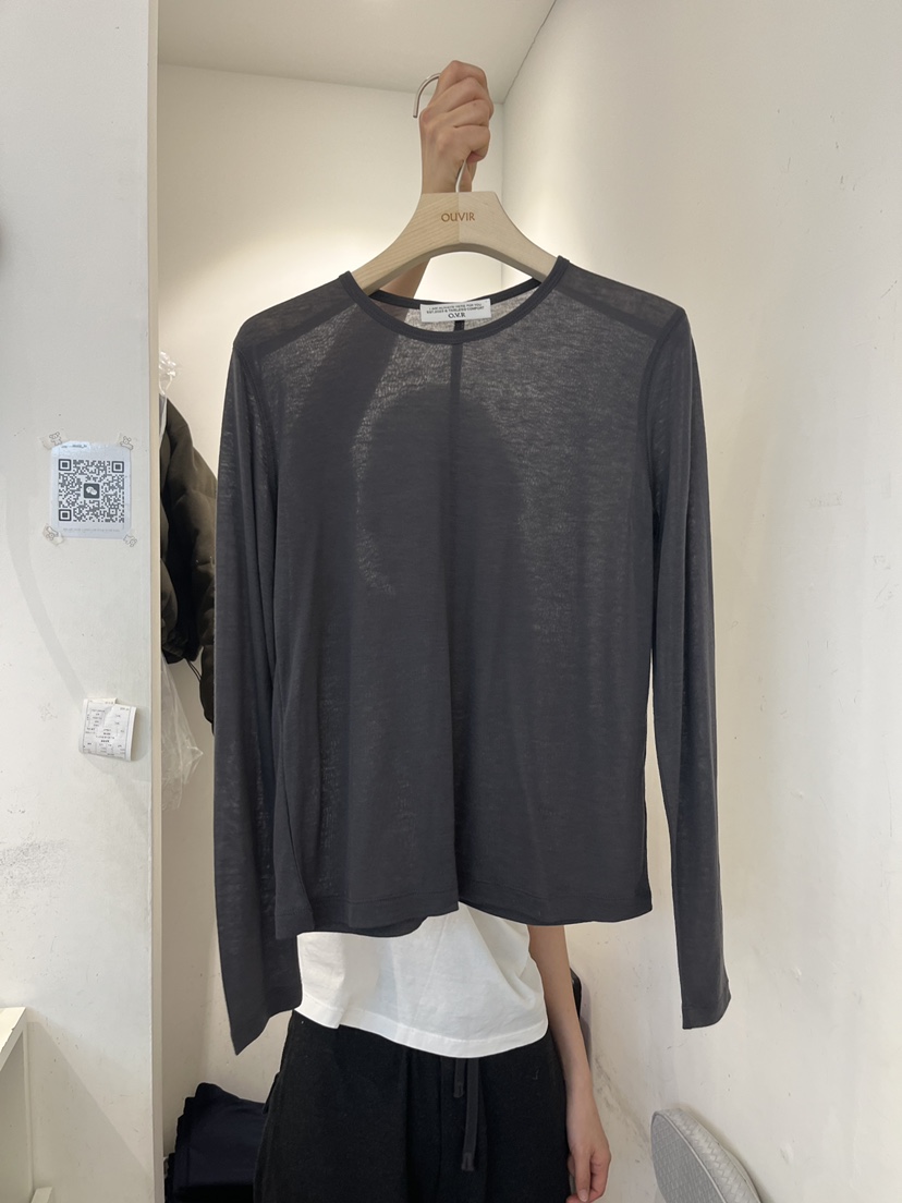 OUVIR韓國直郵女裝新款時尚熱賣職業休閑人氣真品長袖T恤O.V.R/OUVIR長袖T恤圖色4