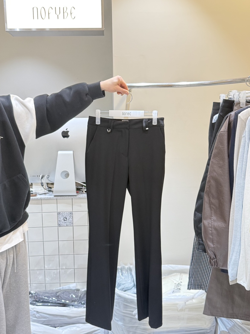 NOFYBE韓國代購女裝新品26春夏推薦時尚休閑職業熱賣休閑褲NOFYBE休閑褲圖色2墨色