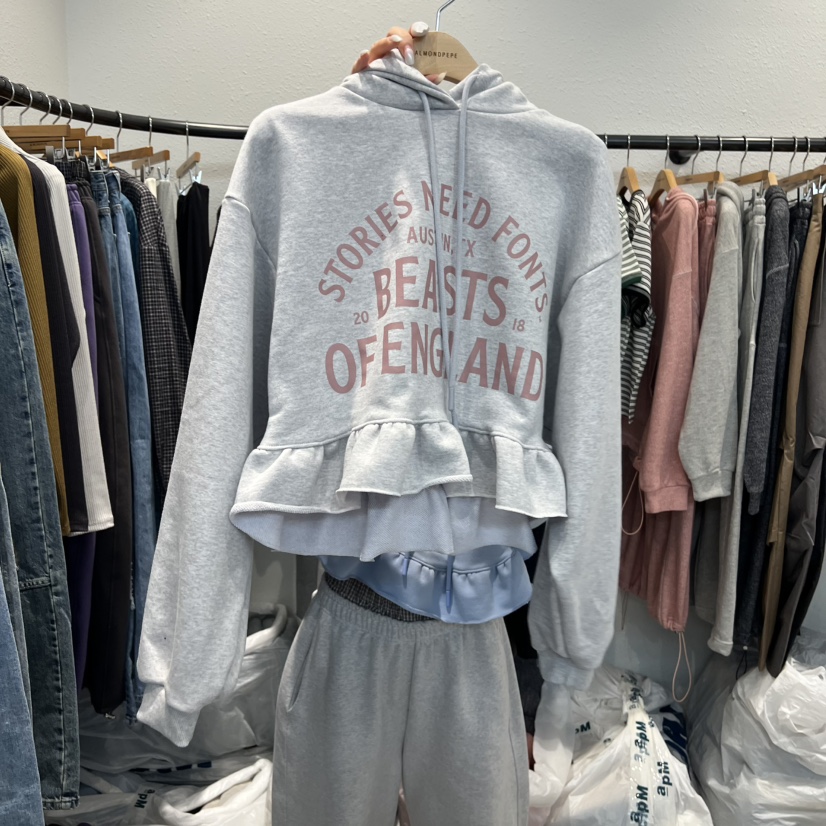 ALMOND PEPE東大門代購女士新款職業推薦休閑衛衣連帽衫ALMOND PEPE衛衣圖色2