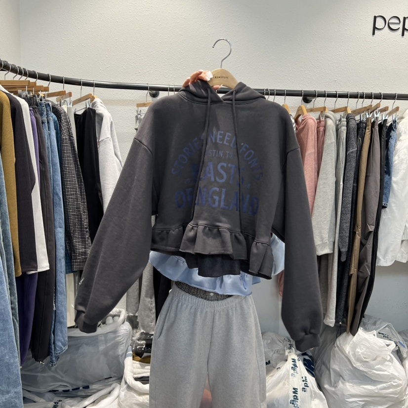 ALMOND PEPE東大門代購女士新款職業推薦休閑衛衣連帽衫ALMOND PEPE衛衣圖色3