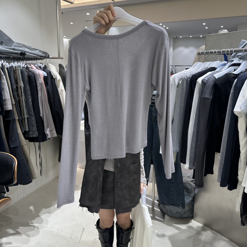 BENE韓國代購女裝新款26春夏職業真品推薦時尚人氣長袖T恤BENE長袖T恤