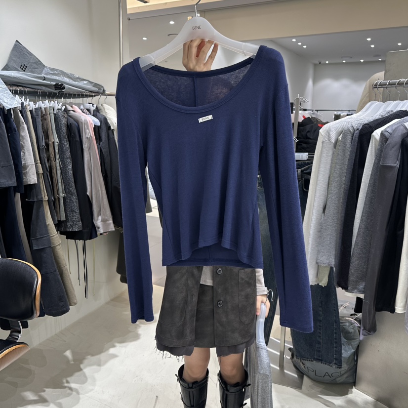 BENE韓國代購女裝新款26春夏職業真品推薦時尚人氣長袖T恤BENE長袖T恤圖色3