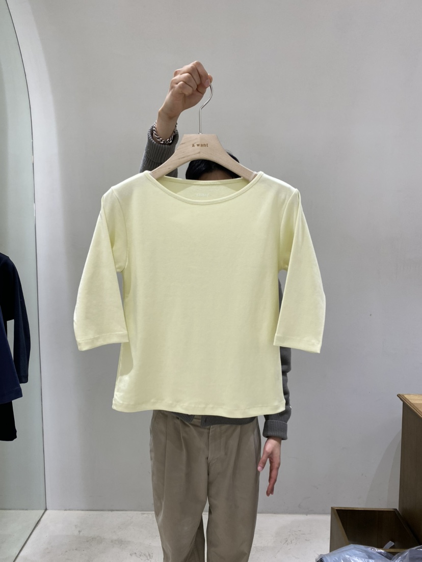A WANT韓國代購女裝新款熱賣人氣26春夏真品推薦T恤船領A WANTT恤圖色2