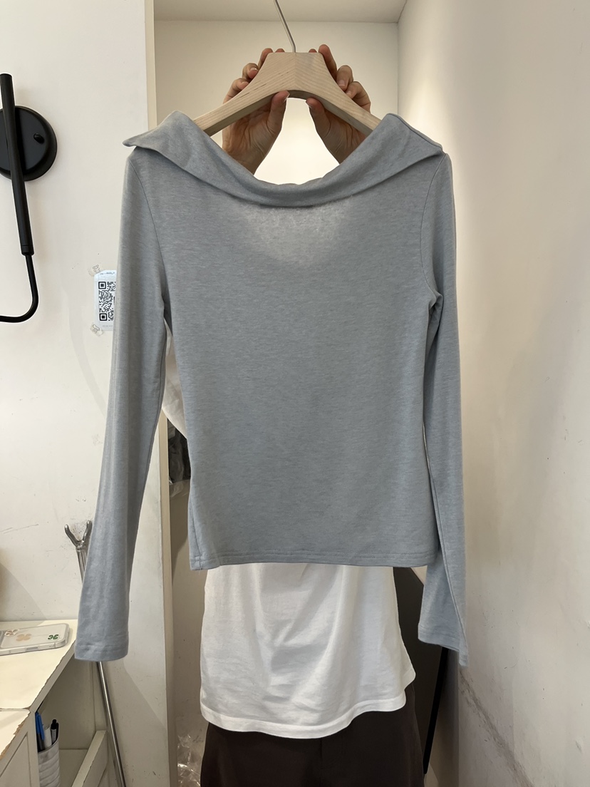 OUVIR東大門代購女士新款26春夏時尚休閑推薦長袖T恤高領O.V.R/OUVIR長袖T恤