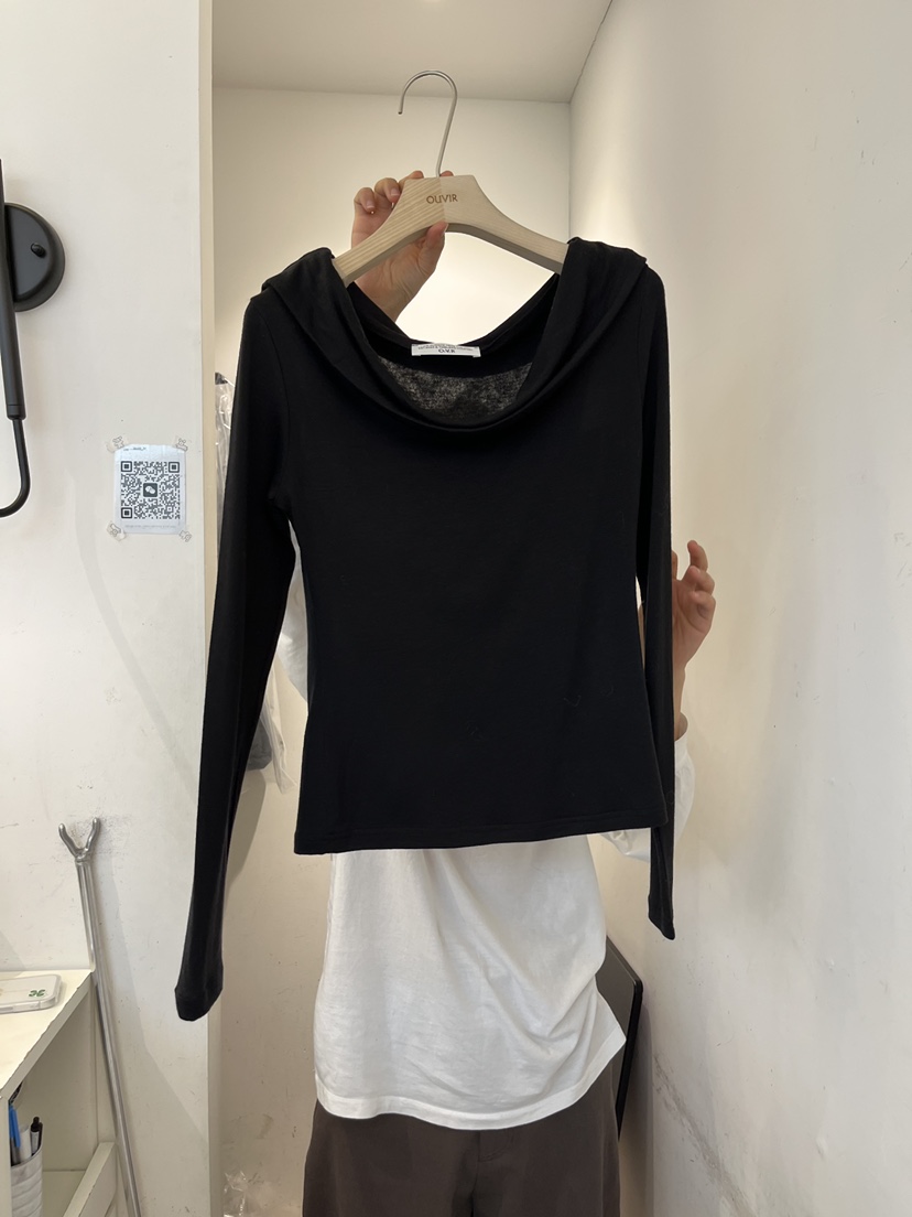 OUVIR東大門代購女士新款26春夏時尚休閑推薦長袖T恤高領O.V.R/OUVIR長袖T恤圖色3