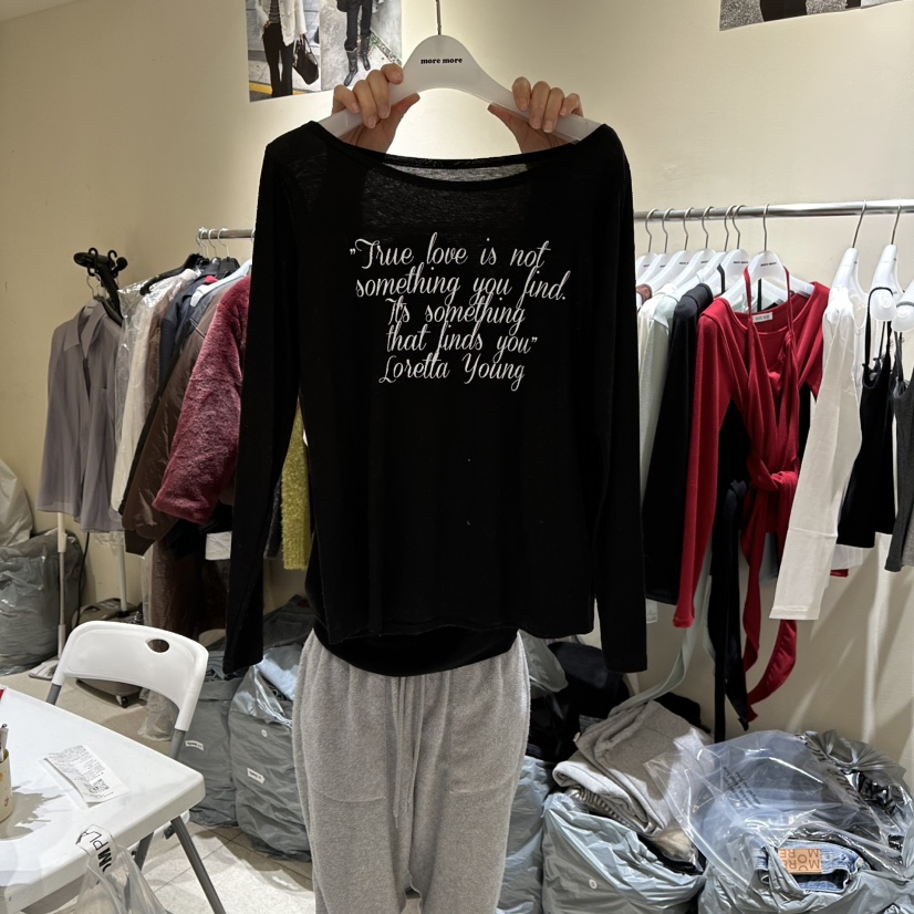 MOREMORE韓國直郵女士新品休閑26春夏職業時尚真品長袖T恤more more長袖T恤圖色2