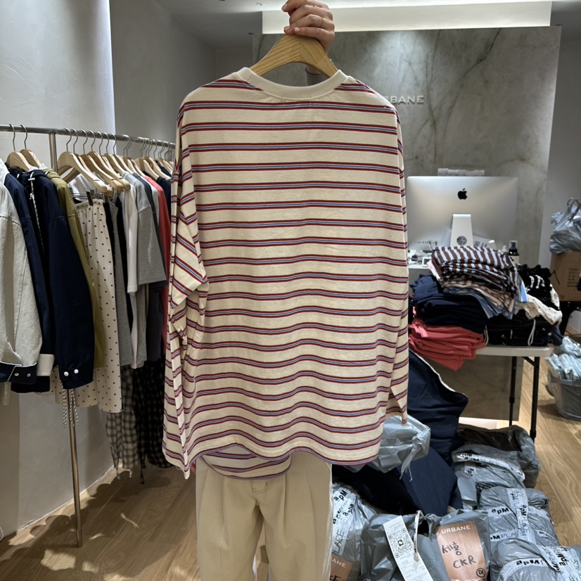 URBANE-P韓國代購女裝新品26春夏時尚熱賣職業推薦長袖T恤URBANE-P長袖T恤