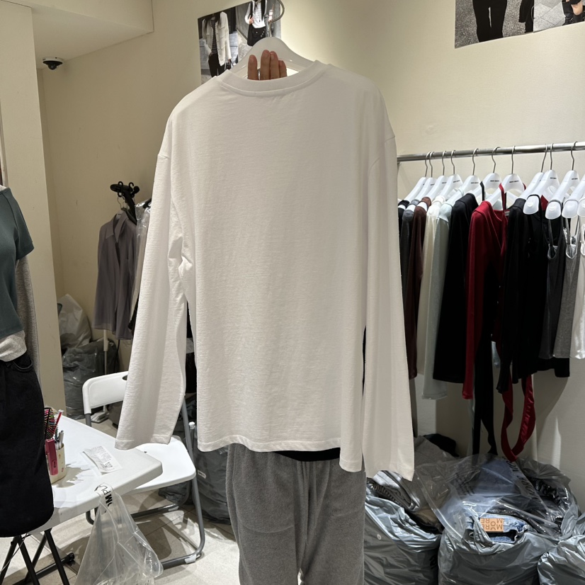 MOREMORE東大門實拍女士新款真品時尚人氣推薦長袖T恤絲綢more more長袖T恤