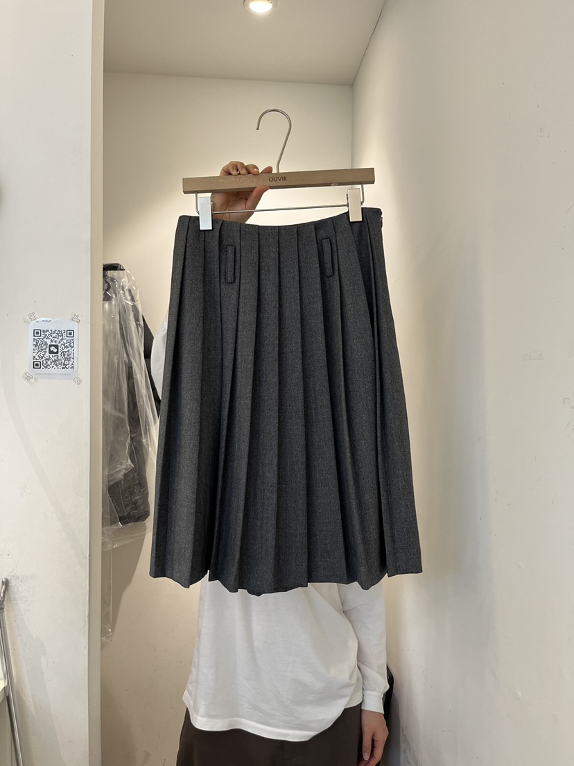 OUVIR韓國代購女士新品推薦熱賣職業人氣半身裙中短裙百褶O.V.R/OUVIR半身裙/中短裙圖色1