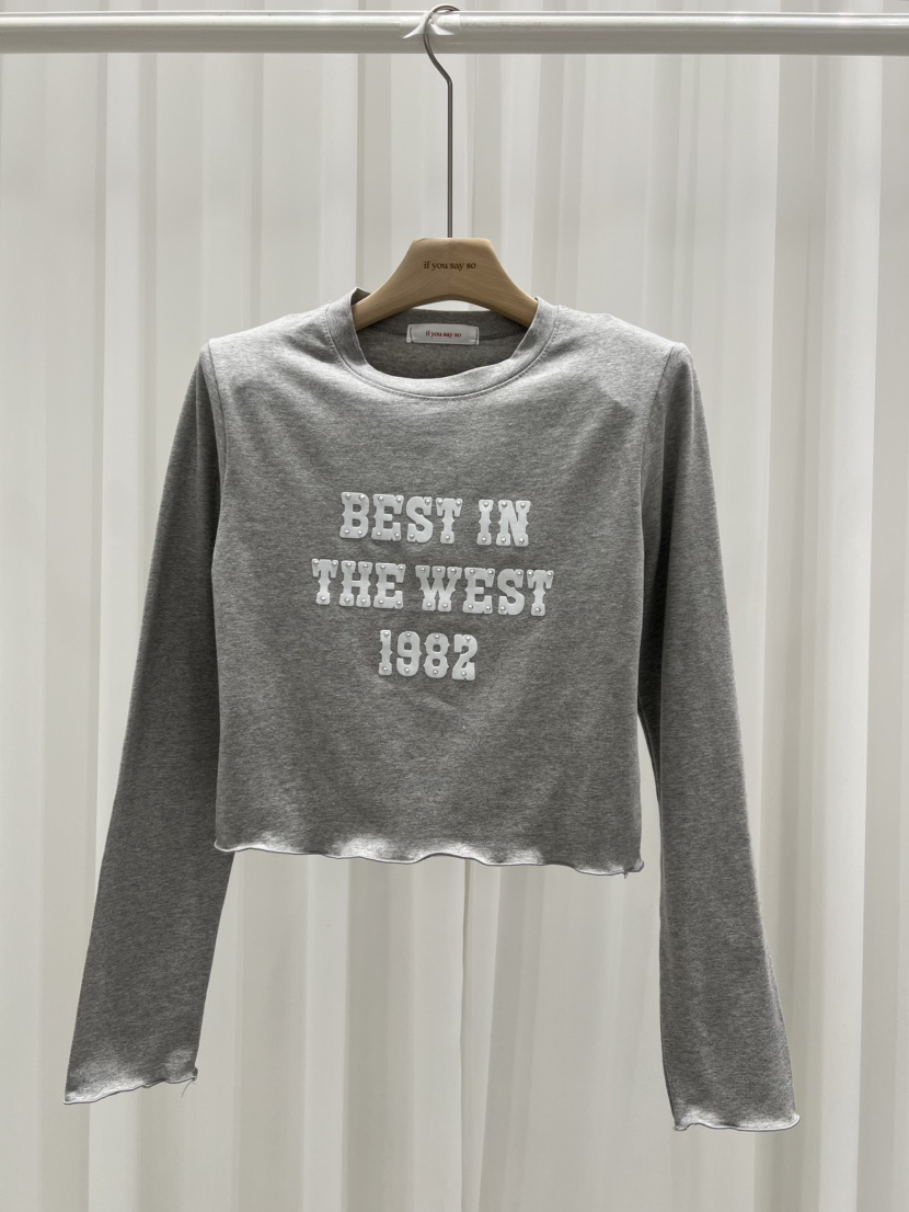 IF YOU SAY SO/PLUM-Q韓國代購女裝新品休閑長袖T恤IF YOU SAY SO/PLUM-Q長袖T恤圖色1