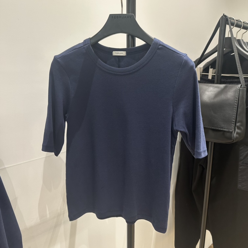 FEBRUARY 11東大門直郵女士新款推薦休閑真品26春夏職業T恤FEBRUARY 11T恤圖色4深藍色