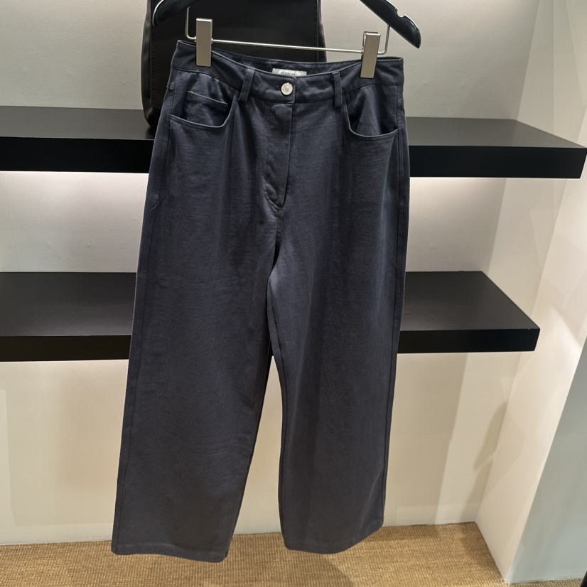 FEBRUARY 11韓國直郵女士新品職業26春夏真品推薦休閑褲FEBRUARY 11休閑褲圖色2藍墨色