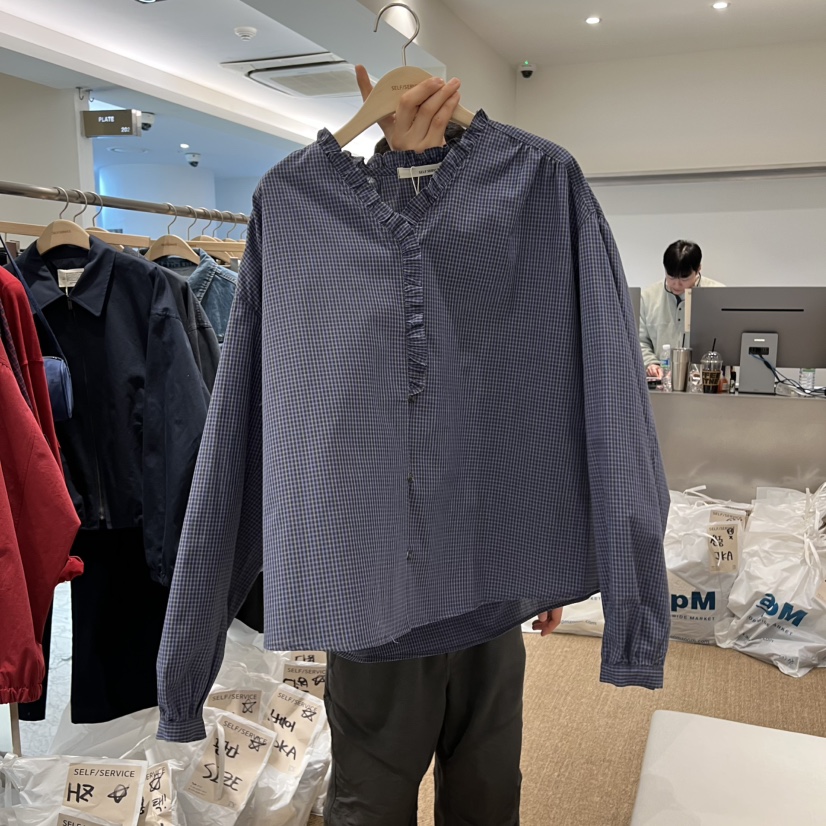 SELF SERVICE東大門代購女士新款休閑真品職業襯衫蕾絲衫SELF SERVICE襯衫/蕾絲衫圖色1