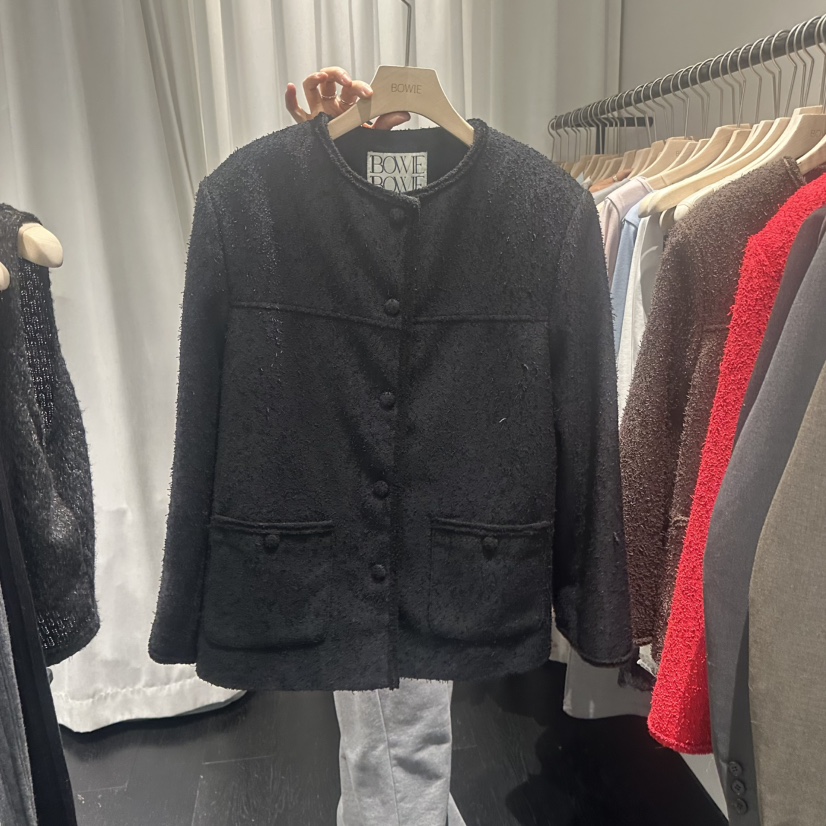 BOWIE韓國代購女裝新品休閑職業真品推薦熱賣時尚夾克花呢BOWIE夾克圖色2