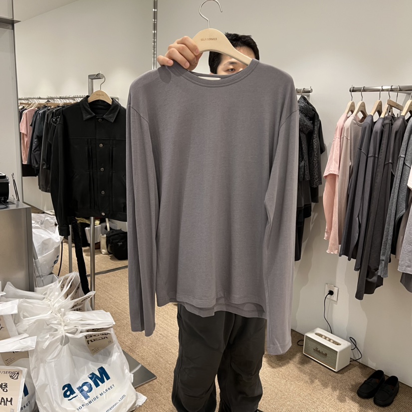 SELF SERVICE韓國直郵女士新品職業休閑時尚長袖T恤柔軟SELF SERVICE長袖T恤圖色3