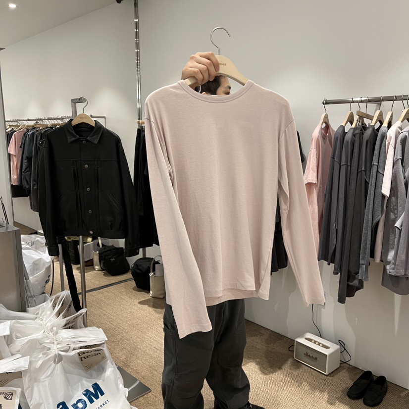 SELF SERVICE韓國直郵女士新品職業休閑時尚長袖T恤柔軟SELF SERVICE長袖T恤圖色4