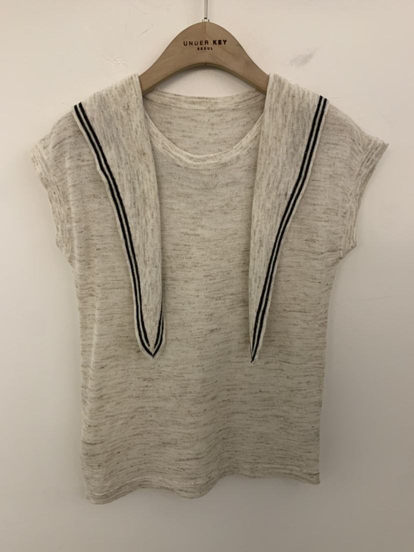 UNDER KEY東大門代購女裝新品時尚26春夏休閑針織衫含圍巾UNDER KEY針織衫圖色1