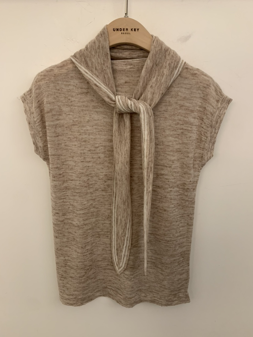 UNDER KEY東大門代購女裝新品時尚26春夏休閑針織衫含圍巾UNDER KEY針織衫圖色2