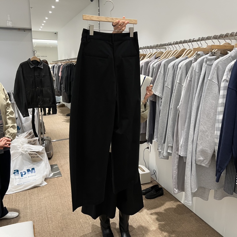 SELF SERVICE韓國直郵女裝新品人氣職業熱賣真品休閑褲褶裥SELF SERVICE休閑褲