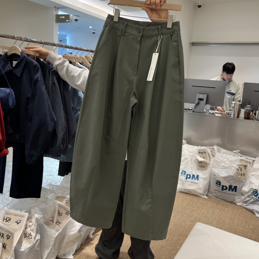 SELF SERVICE韓國直郵女裝新品人氣職業熱賣真品休閑褲褶裥SELF SERVICE休閑褲圖色2