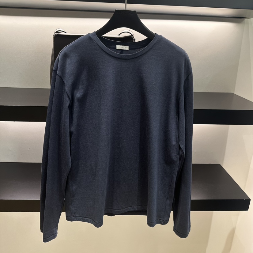 FEBRUARY 11東大門代購女裝新品職業推薦26春夏真品長袖T恤FEBRUARY 11長袖T恤圖色2深藍色