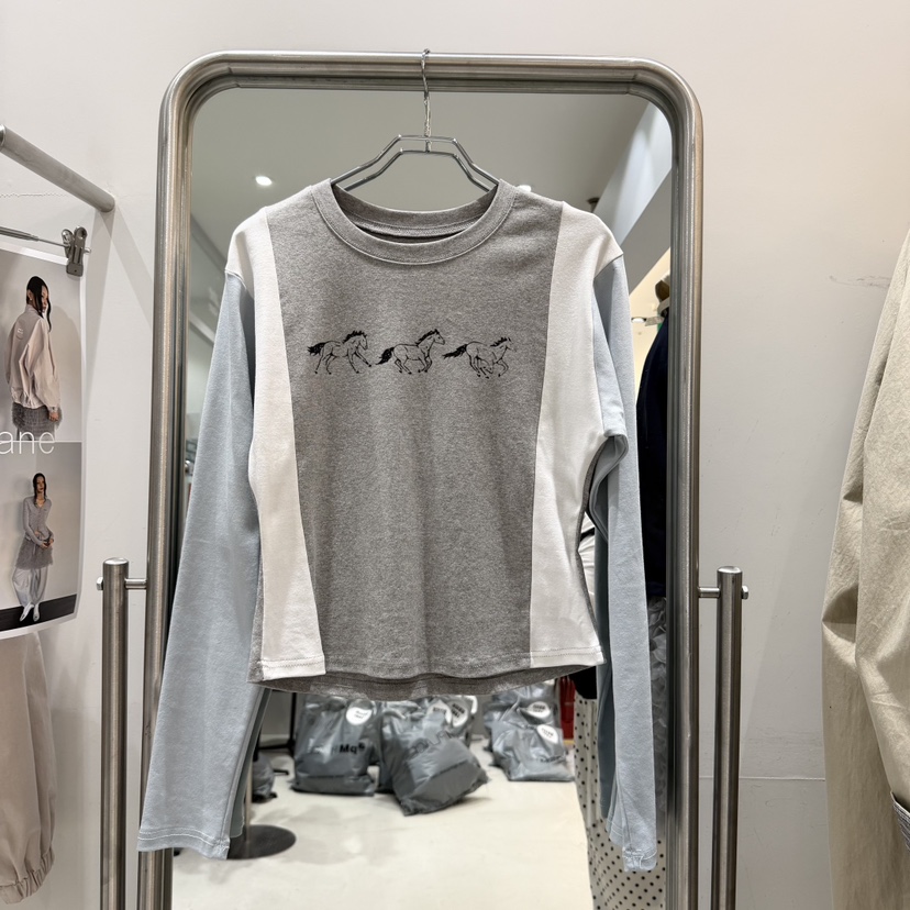 BRICKLANE東大門實拍女士新品真品時尚職業26春夏長袖T恤BRICKLANE長袖T恤圖色1