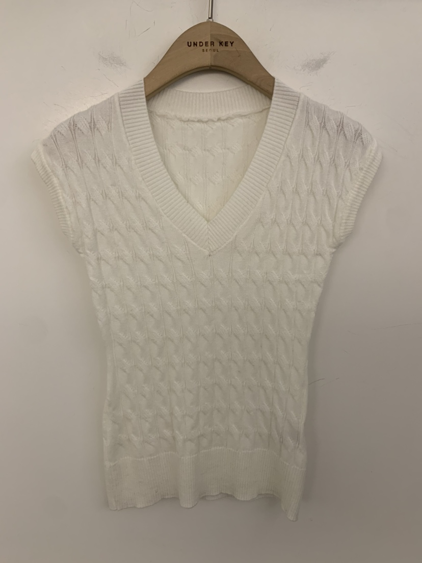 UNDER KEY東大門實拍女士新款26春夏職業休閑推薦針織衫V領UNDER KEY針織衫圖色1