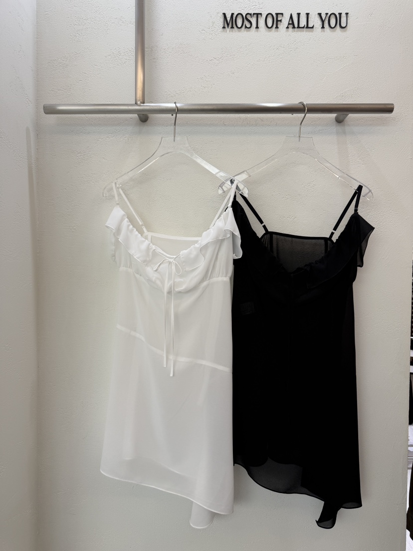 MOST OF ALL U東大門直郵女裝新款職業連衣裙荷葉邊雪紡MOST OF ALL U連衣裙