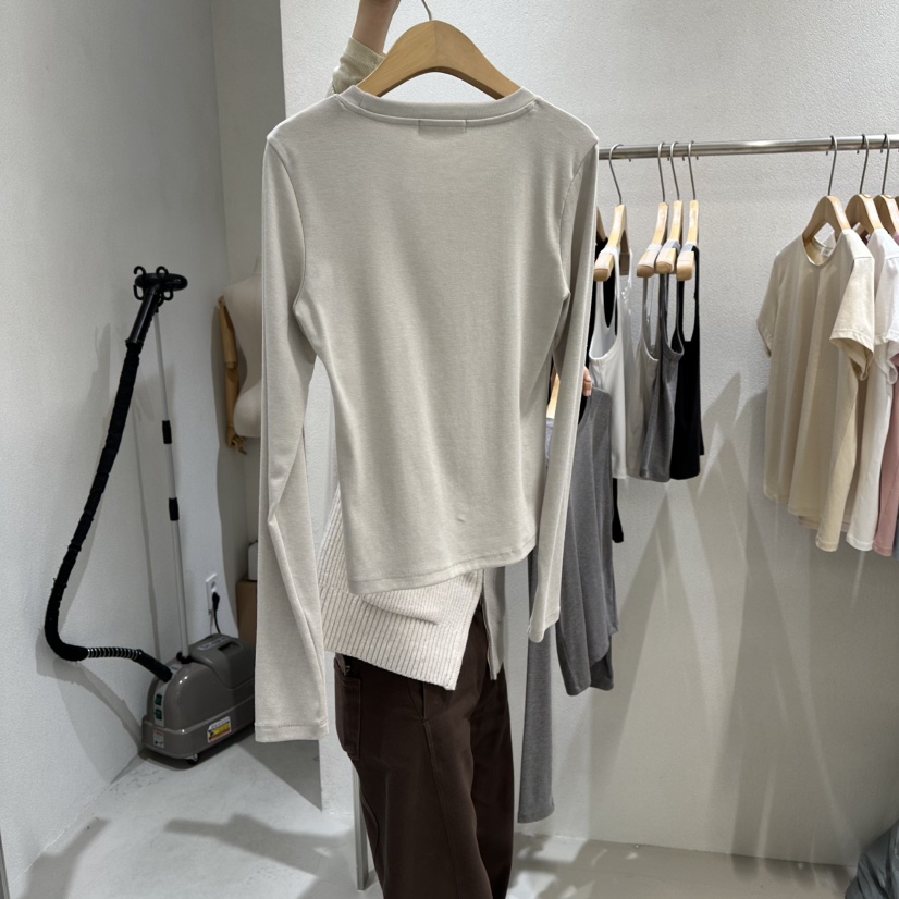 OVU韓國直郵女裝新品推薦職業休閑人氣時尚26春夏長袖T恤OVU長袖T恤