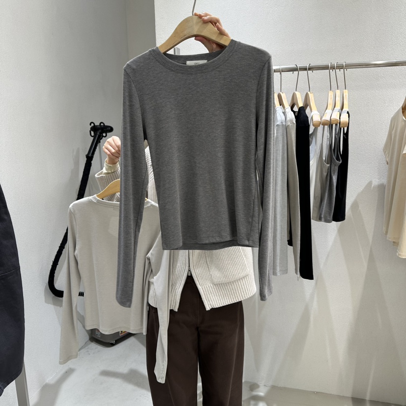 OVU韓國直郵女裝新品推薦職業休閑人氣時尚26春夏長袖T恤OVU長袖T恤圖色3