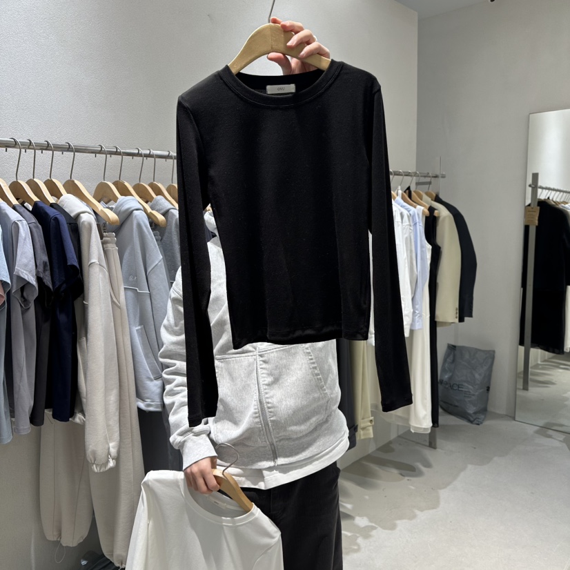 OVU韓國直郵女裝新品推薦職業休閑人氣時尚26春夏長袖T恤OVU長袖T恤圖色4