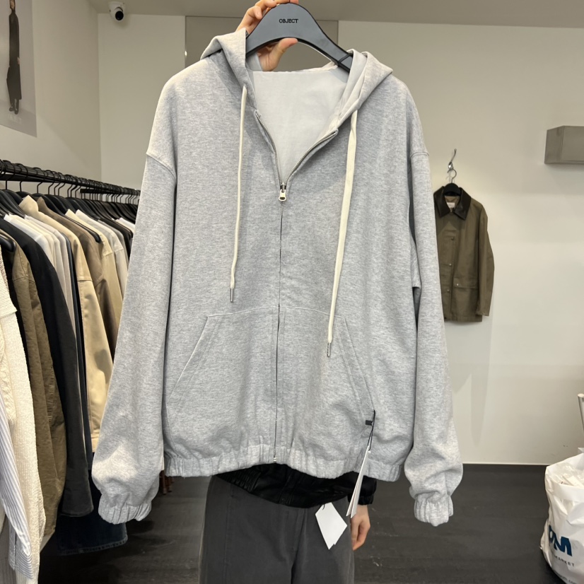 OBJECT東大門實拍女裝新款熱賣休閑26春夏夾克連帽拉鏈衫雙面OBJECT夾克圖色2